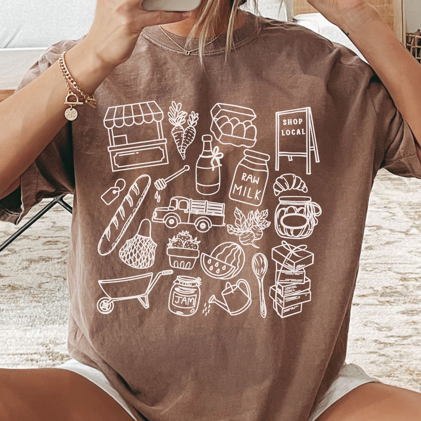 Farmers Market Doodle T-shirt