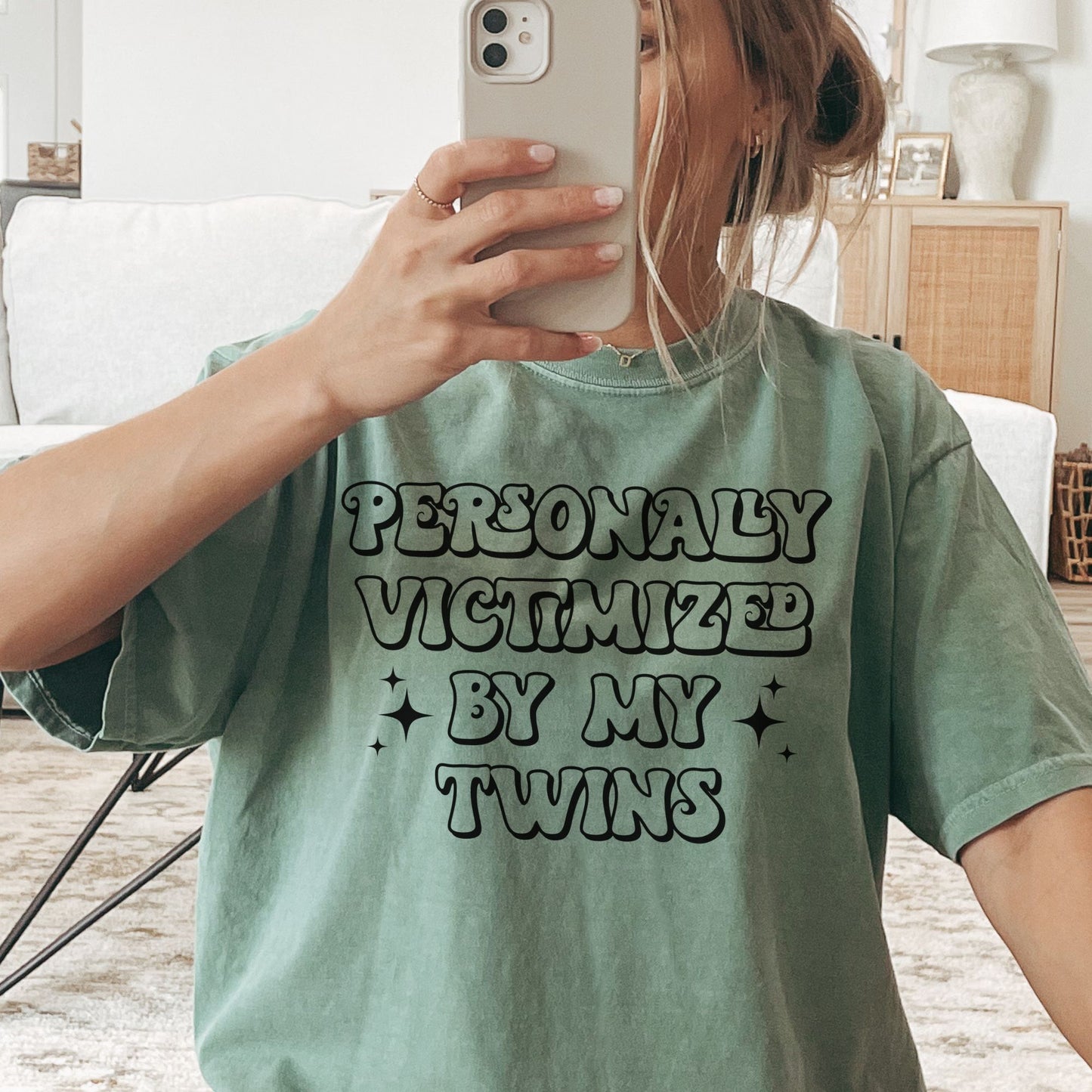 Humorous shirt for Twin Mama / Personally Victimized by my Twins Tee