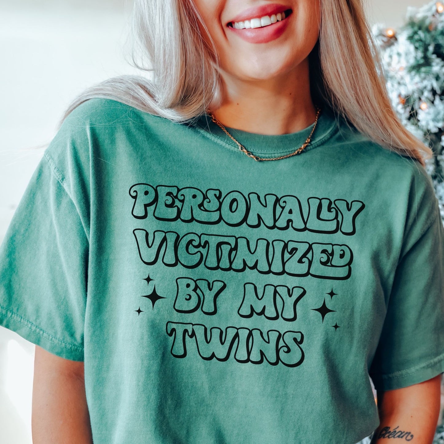 Humorous shirt for Twin Mama / Personally Victimized by my Twins Tee