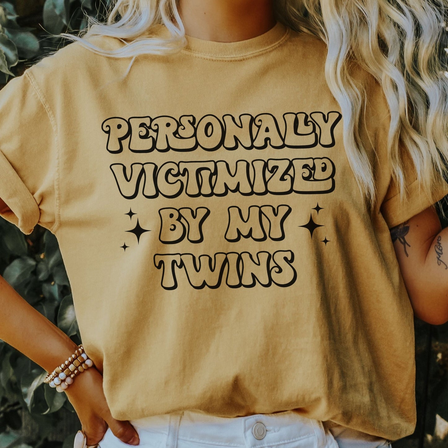 Humorous shirt for Twin Mama / Personally Victimized by my Twins Tee