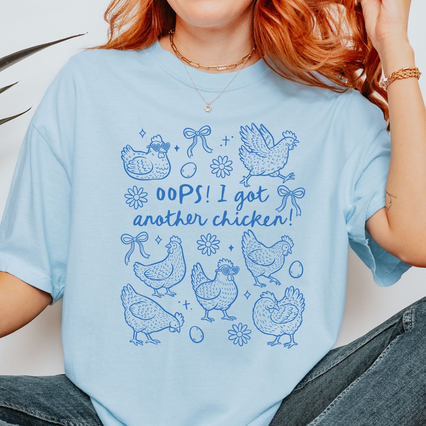 Chicken Doodle Shirt for local Farmer Gardener oops I bought another chicken tee