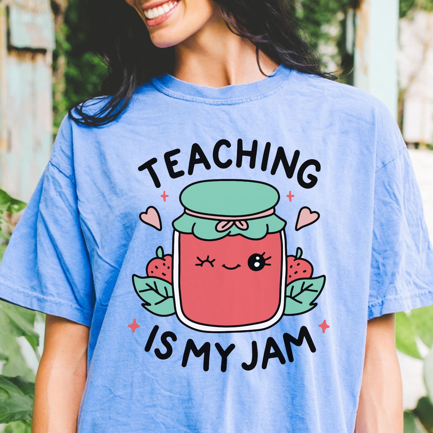 Teaching Is My Jam teacher appreciation back to school graphic tee