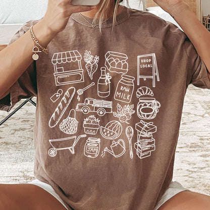 Farmers Market Doodle T-shirt