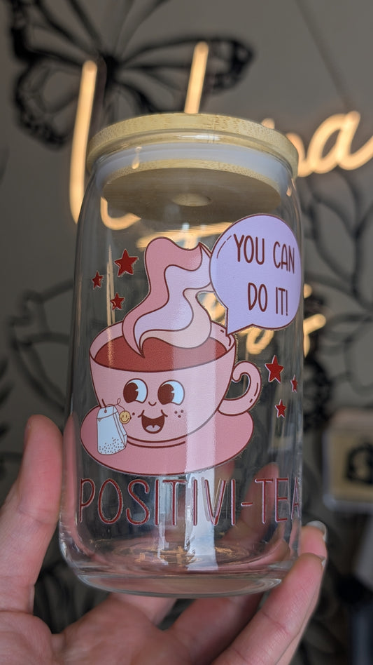 Positivi-TEA Glass Cup