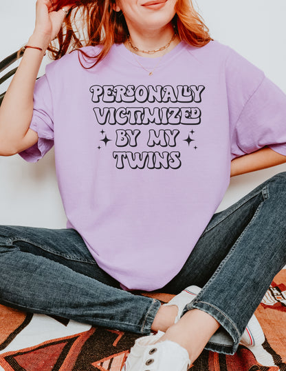 Humorous T-shirt for mother of twins