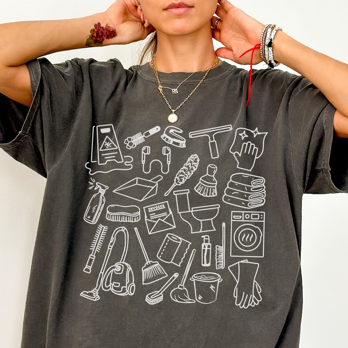 Cleaning Doodle T-shirt
