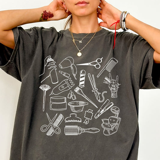 Hairstylist Doodle T-shirt