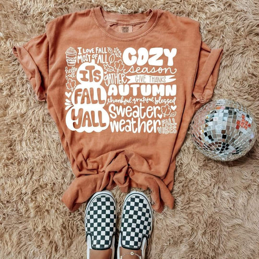 It's FALL y'all Cozy Season Autumn T-shirt