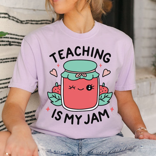 Teaching Is My Jam teacher appreciation back to school graphic tee